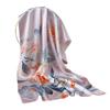 Hangsilu 100% Mulberry Silk Scarf with Brooch Set