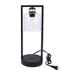 Table Lamp 3 Levels Brightness Touch Control Industrial Bedside Lamp with 7W Wireless Charing USB Port for Home Bedroom