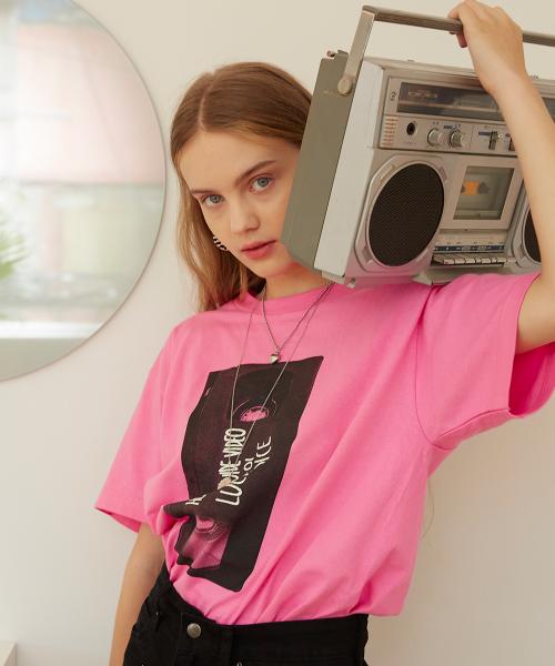 LUCKYDICE Video T-Shirt_Pink (Unisex)