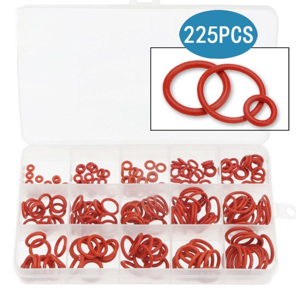 15 Sizes Silicone Rubber O-Ring Assortment Kit High Quality Sealing O Ring Gasket  Boxed Set