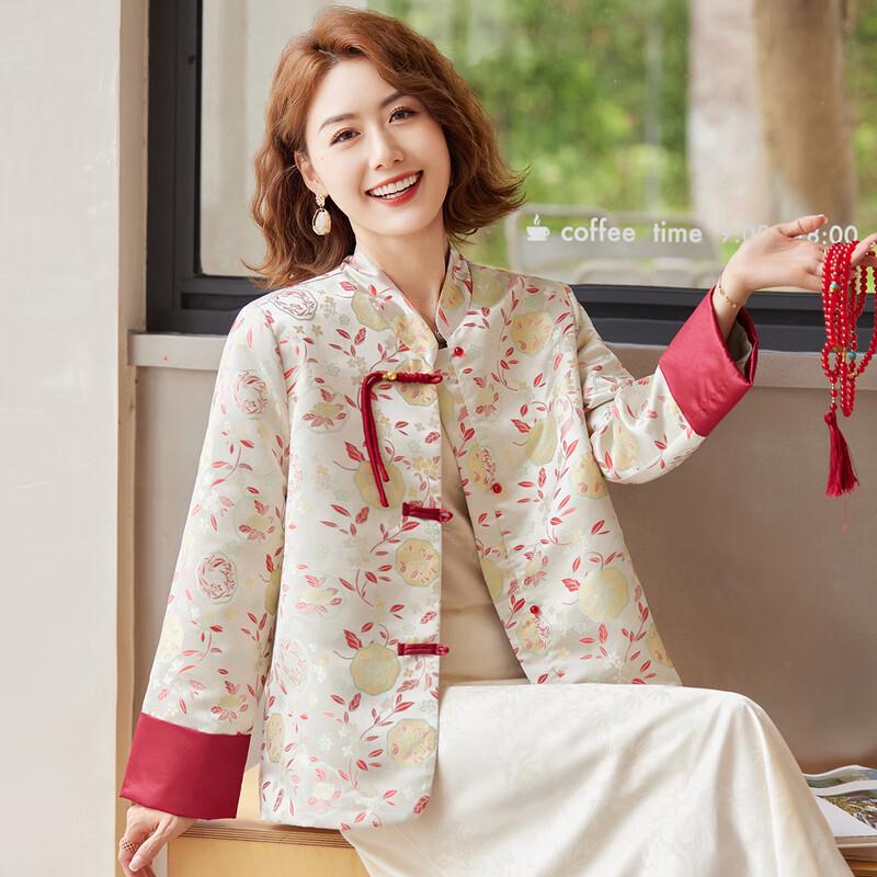 Pasit Women's Chinese Style Floral Print Jacket