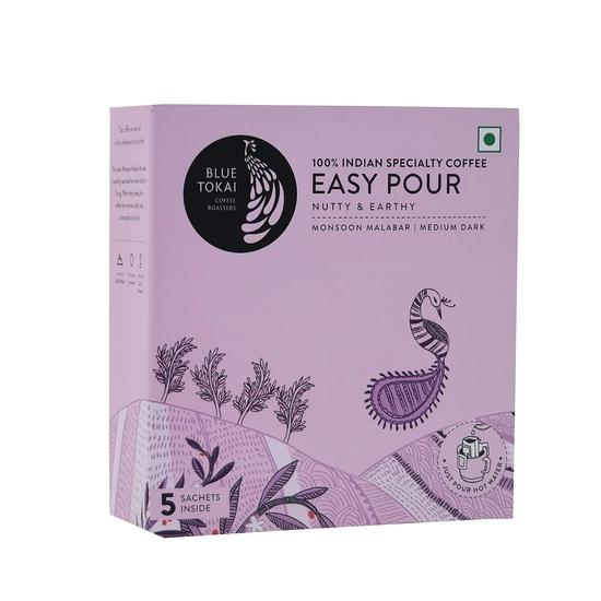 

Blue Tokai Coffee Roasters Easy Pour Over Coffee Drip Bags | Monsoon Malabar | Pack of 5 | 100% Arabica Beans| Ready to Brew in 2min 100GM