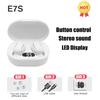 E7S TWSWireless Bluetooth Earphones HiFi Stereo Noise Cancelling Sport Mini Earbuds Headset with Mic Compatible with Smartphones