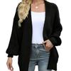 Cardigan in Maglia con Maniche a Lanterna da Donna Autunno Maglione Lavorato a Maglia Giacca da Donna