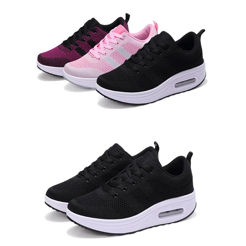Damenschuhe mit fliegendem Webmuster, Freizeitschuhe für Damen, modische Schuhe mit dicker Sohle, Damenschuhe