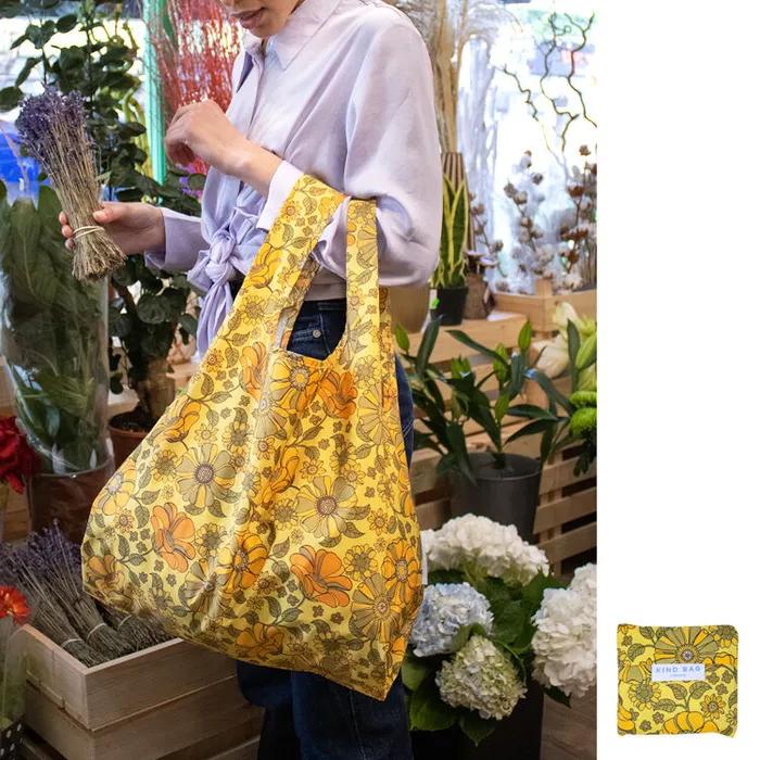 [KINDBAG] Yellow Retro Flower Reusable Medium