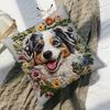 Australian Shepherd Cushion Covers Chair Living Room Pillowcase Cozy Zipper Sofa Pillow Covers Bedroom Indoor Home Decor