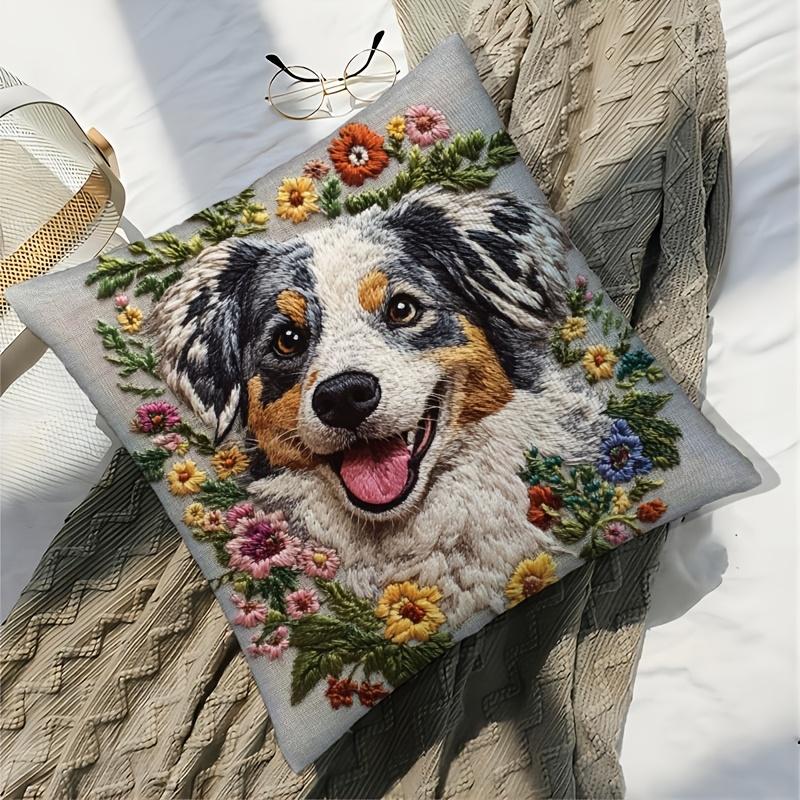 Australian Shepherd Cushion Covers Chair Living Room Pillowcase Cozy Zipper Sofa Pillow Covers Bedroom Indoor Home Decor