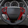 Car Red Carbon Fiber Steering Wheel Button B-Type Decorative Cover for Honda Accord 2013-17
