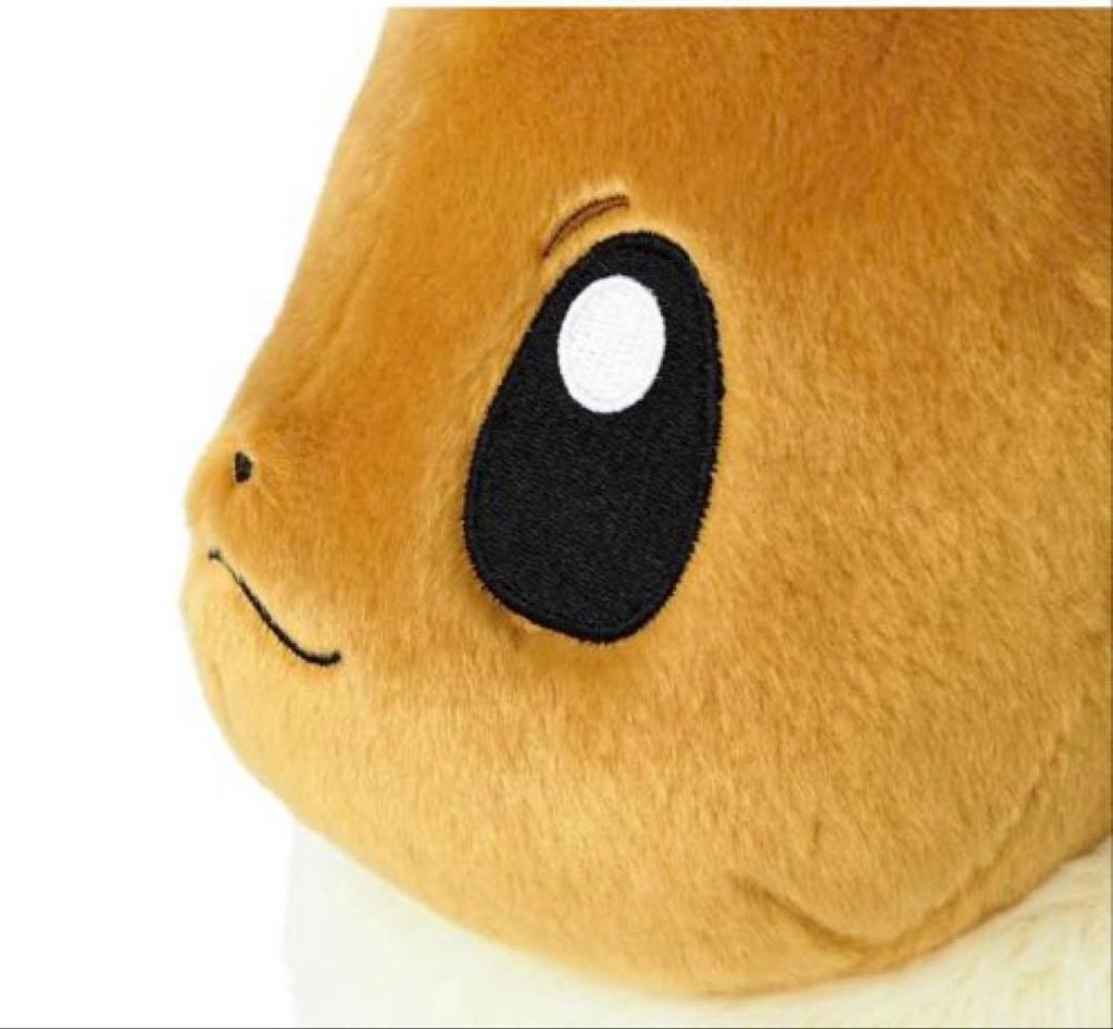 [USED] Birthday Box Plush Toy Life-Size Eevee Lying Down with Bonus Included Pokemon