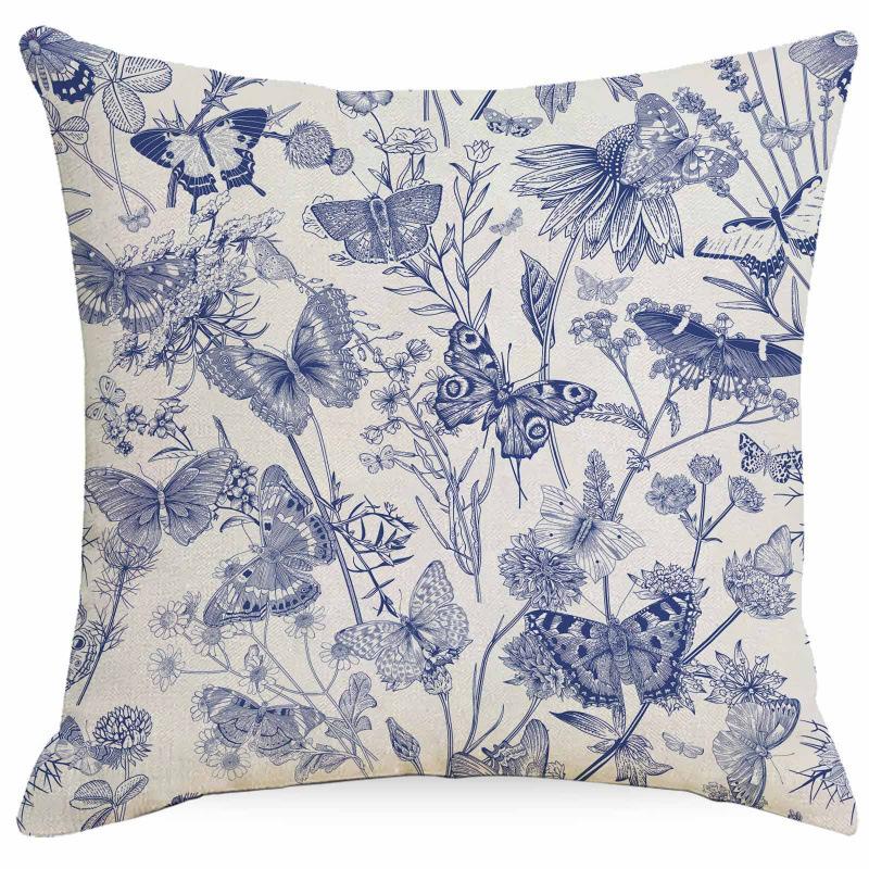 Vikama Classical Pattern Throw Cushion Cover For Sofa, Bedroom Car Seat Cushion Cover, Lumbar Support Nap Cushion