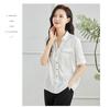 [Shirt] Summer Collar Solid Color Hanging Shirt Temperament Commuting Thin Women's Top