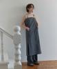 Okuka Strap Slit Dress - Deep Charcoal