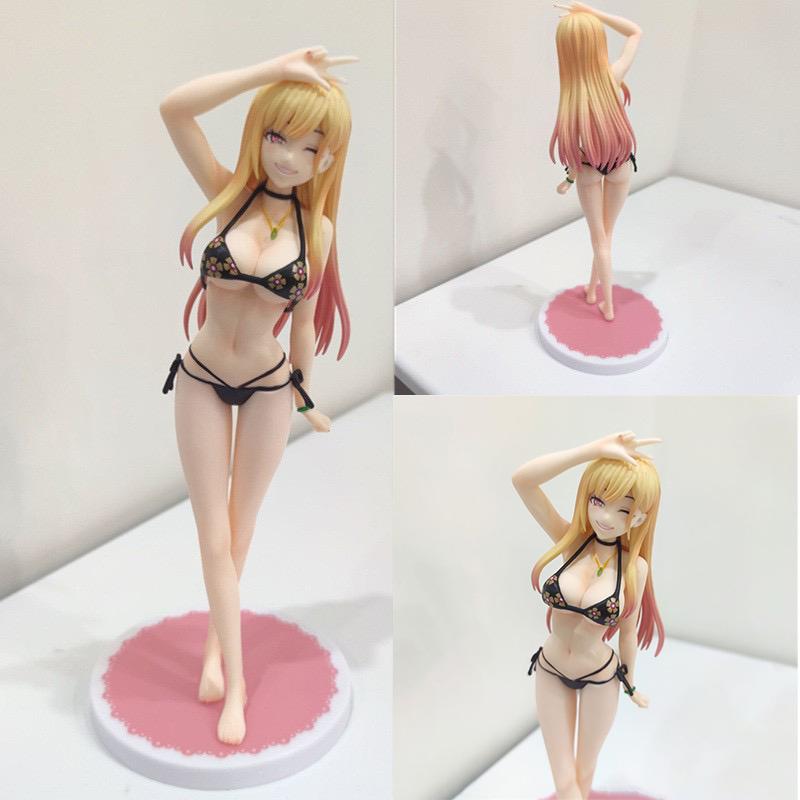 23cm Anime Kitagawa Marin Figure Kawaii Cos Sexy Swimsuit Standing pose Action Figure Doll PVC Collection Model Toys Gifts