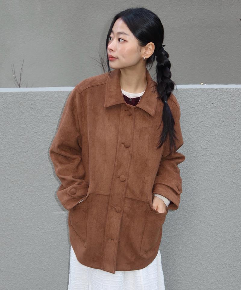 MARIE CLAIRE Suede Half Jacket (Magajk07Mbr)
