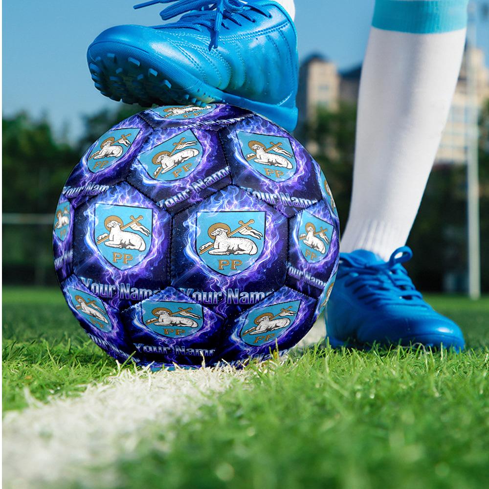 Preston North End Fashion Size 5 Football Wearproof Non‑Slip Soccer Ball For Sports Training Entertainment Use