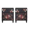 Nightstand Multicolored 50 X 33 X 60 Cm Solid Mango Wood