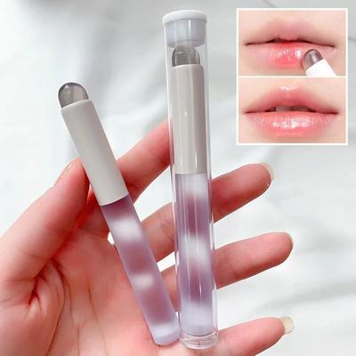 Pennello Labbra in Silicone Morbido con Coperchio Antipolvere Testa Rotonda Applicatore Rossetto Strumento Cosmetico per Labbra Pennello Ombretto Multiuso