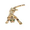 Yousheng Brooch Pin Shiny Rhinestones Inlaid Tiger Shape Badge Rust-Resistant Lightweight Bendable Tiger Brooch Fashion Accessories