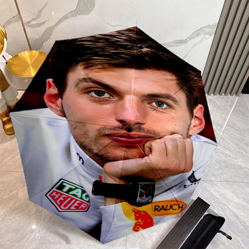 Printed Racing Driver M-Max Verstappen Printed Folding Umbrella,Outdoor,Leisure,And Travel Umbrella,Durable Umbrella Fabric,Birthday And Holiday Gift
