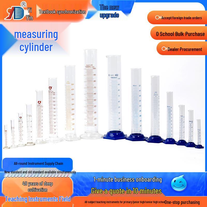 

Clear Graduated Cylinder with Base - Available in 5ml to 1000ml Sizes 10ml (Plastic Hexagonal Base)