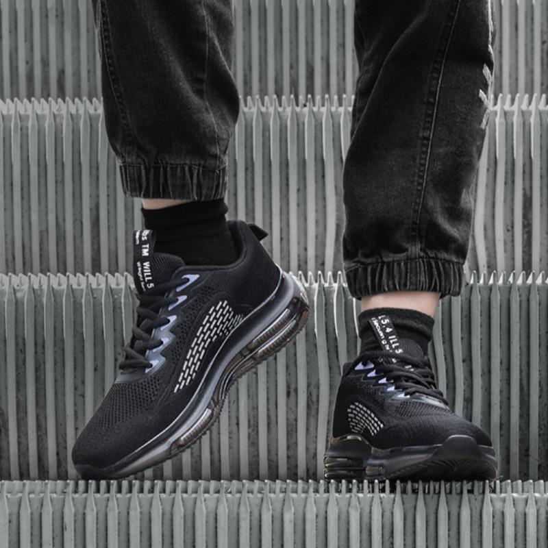 Pánská obuv velké velikosti, Prodyšná síťovaná obuv, Boty na volný čas, Sportovní obuv, Běžecké boty s tlustou podrážkou pro zvýšení výšky