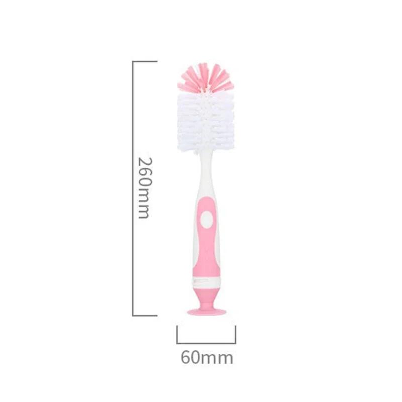 Baby Nylon Bottle Nipple Brush Cleaning Set Brush Cup Washing Brush Long Handle