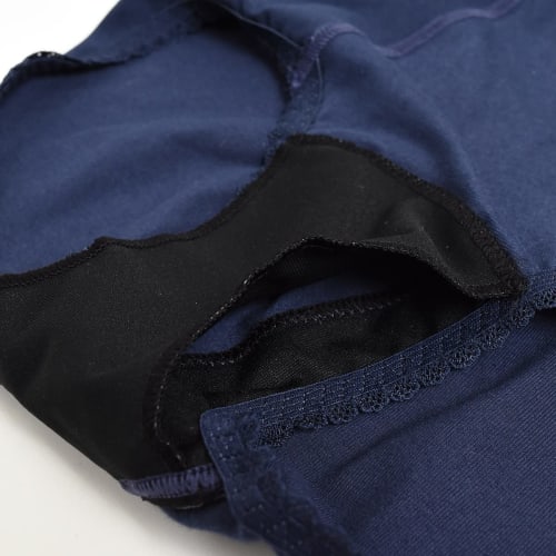 Ante Sucre Women's Stay-Stay Sanitary Panties with Wing Compatible and Black Gusset, Sizes S-3L, NB LL