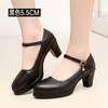Genuine Leather Women Shoes Pointed Pumps Platform High Heels Fashion Party Wedding Shoes Black Work Shoe Plus Size 32-43