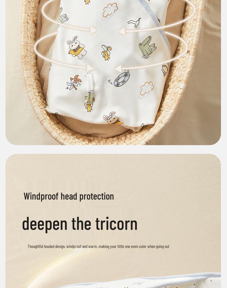 October Crystal Autumn/Winter Pure Cotton Baby Swaddle Blanket - Thick Corn Cotton Wrap for Newborns