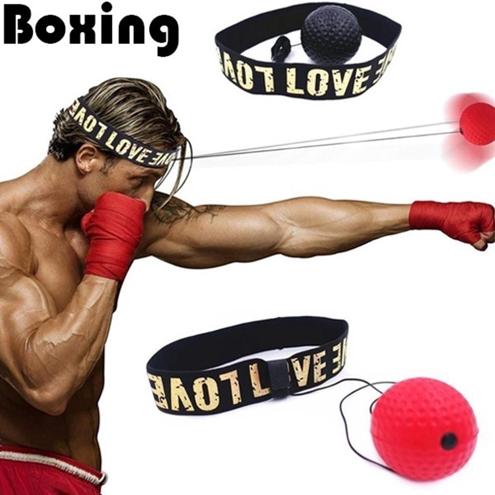 Muay Thai Hand Eye Training Ball Boxing Reflex Speed Ball with Headband