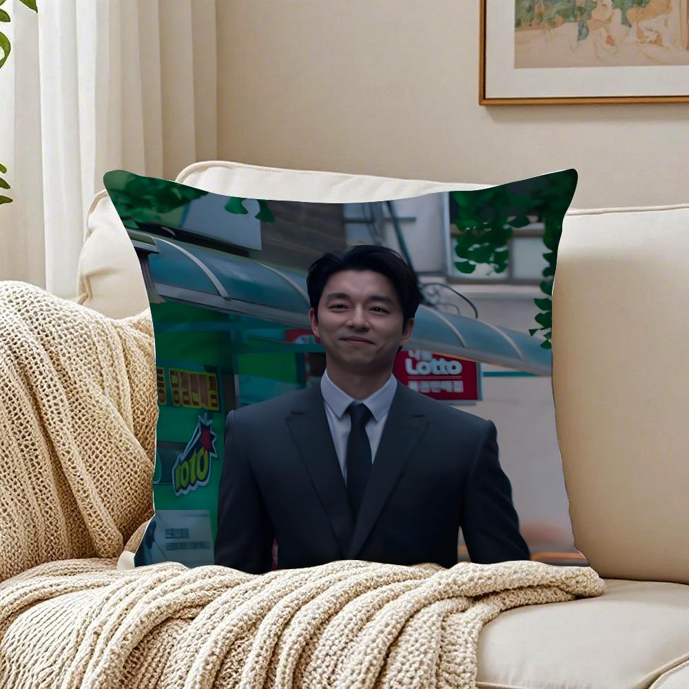 gGong Yoo Korean Star Cushion Cover Pillowcase Antidustmite living Room Sofa Decor Cushion Room