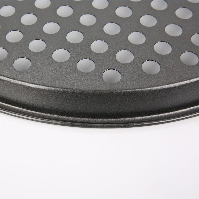 Deouxingguang 36CM Perforated Round Carbon Steel Pizza Pan Set