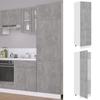 VidaXL Refrigerator Cabinet, Kitchen Furniture with Shelf, Interior Dining Room Storage Cabinet, Concrete Grey 802542