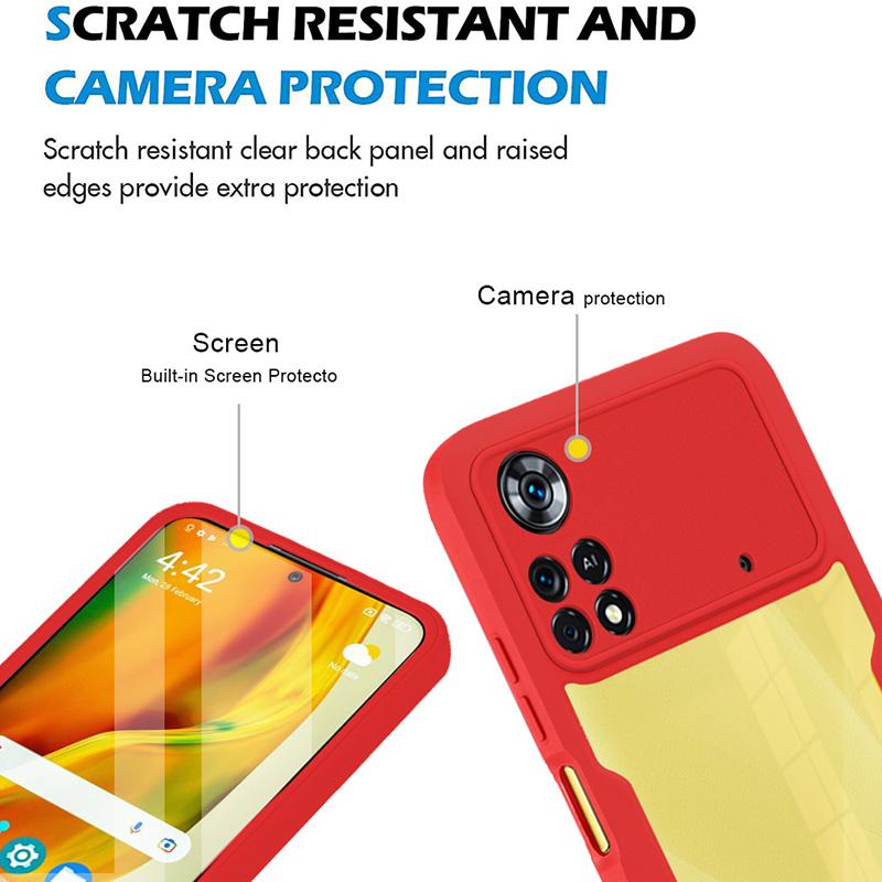 360 Full Body Phone Case For Xiaomi POCO X3 X4 X5 X6 Pro X3 C3 POCO M2 M3 M4 M6 Pro 4G F5 F6 5G Built Screen Protector Cover