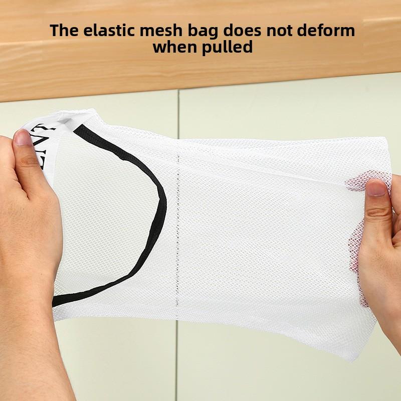 Kitchen Velcro Wall-Mounted Cabinet Door Convenient Mesh Bag