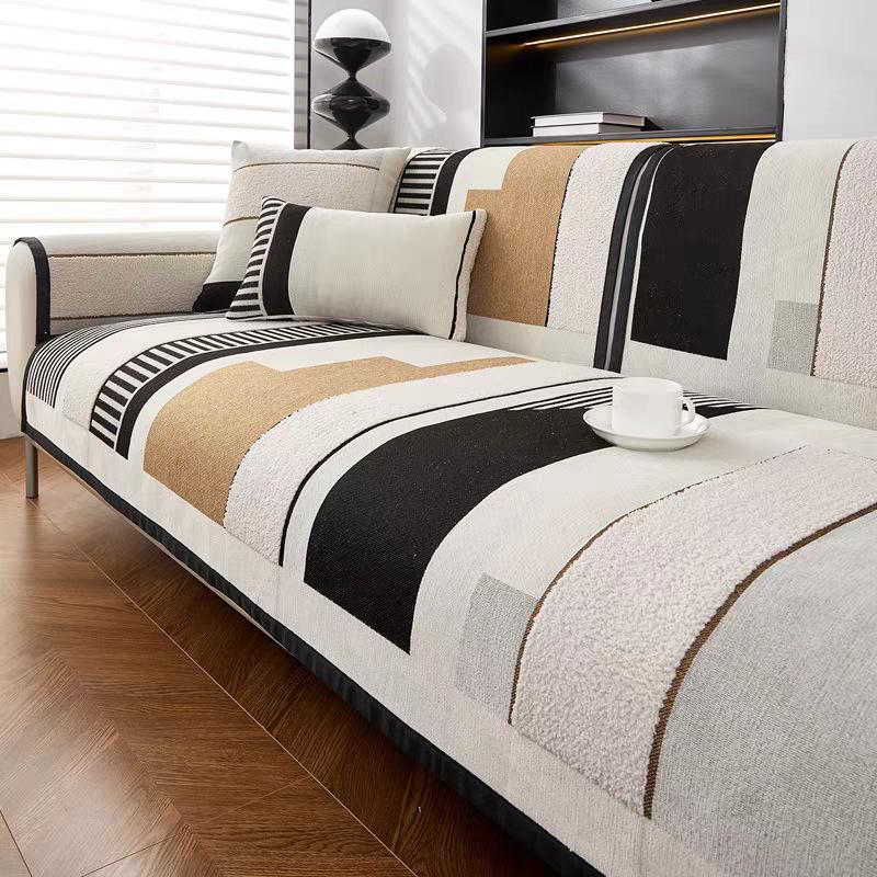 

1 шт. Шенилловая подушка для дивана, Универсальный чехол для дивана на все сезоны, Противоскользящая защита от царапин кошек для диванов, Подходит для 1/2/3/4-местных диванов 90*180cm