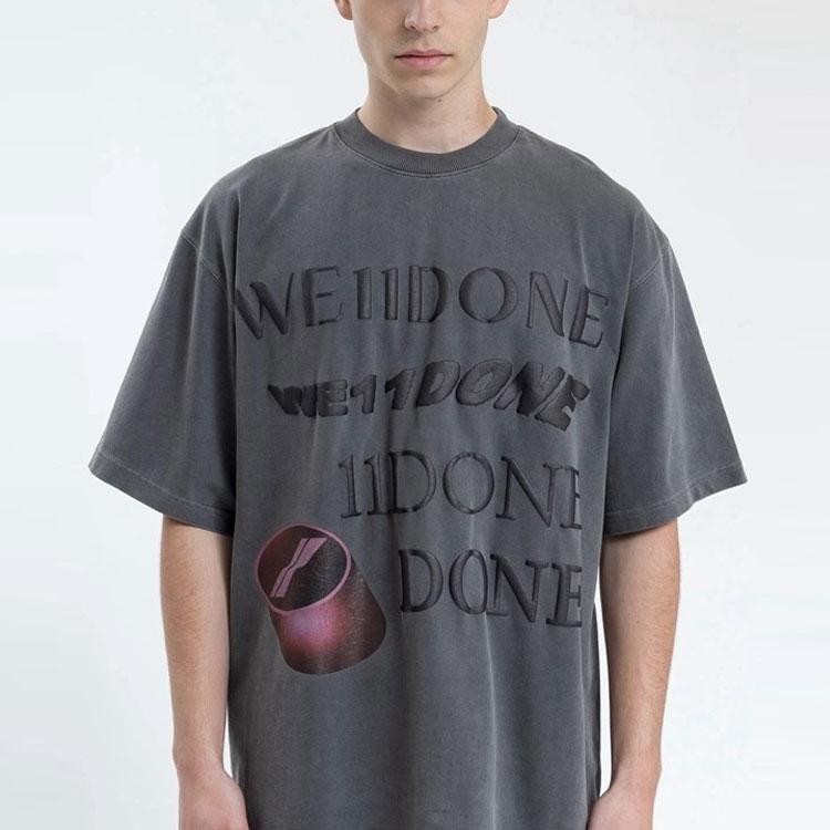 WE11DONE Washed Logo T Shirt WD-TT8-20-107-U-CH
