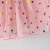 Summer New Year-old Girl Baby Wave Point Fluffy Mesh Skirt Baby Girl Flying Sleeve Princess Skirt Fairy Girl Skirt