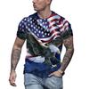Fashion America Eagle U.S. Flag Graphic T-Shirt for Men Clothing