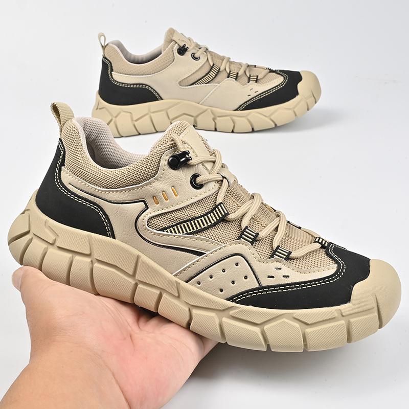Fashion Outdoor Men's Spring Breathable Anti Slip Soft Soled Hiking Shoes Fashionable Men Comfortable Anti-collision Casual Sports Shoes