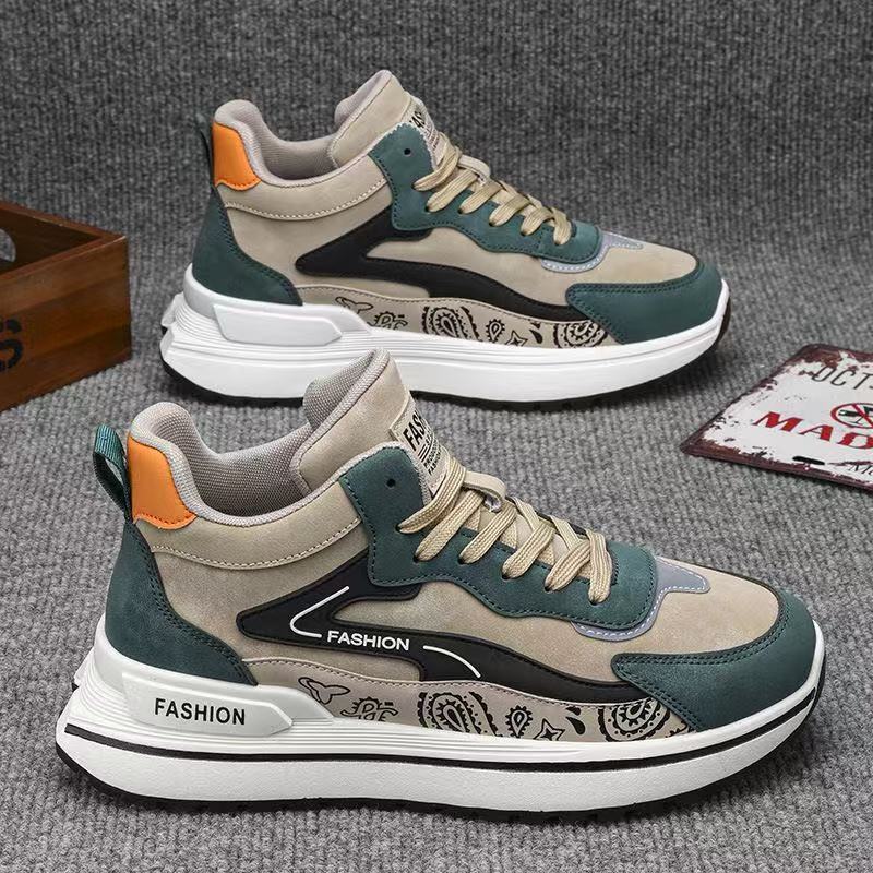 Shoes Men's Spring 2025 New Casual Sports Shoes High-top Forrest Gump Shoes Trendy Versatile Thick-soled Height-increasing Running Shoes