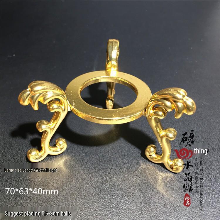 Wooden & Metal Mineral Crystal Ball Display Stand