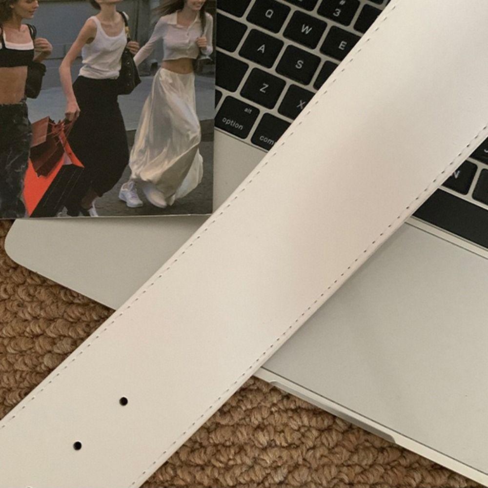 Minimalist Wide Waist Belt Black White Brown Dress Jeans Belt Vintage Women's Belt  Streetwear