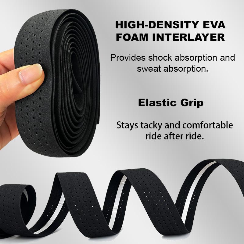 Soft EVA Bicycle Handlebar Tape Non-Slip Shock Absorbing Road Gravel Bike Handle Wrap Strap Sweat-absorption Cycling Bar Tapes 1