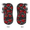 Love Hearts Valentine Glasses Case Sunglasses Case Daily Vintage Eyewear Box Key Chain Unisex Glasses Box