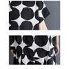 Polka Dot Print Summer Casual Two Piece Set Short Sleeve Loose Blouse Women Shirt Top Fashion Clothing Long Skirts Suit 2025