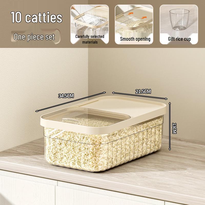 Moisture & Insect-Proof Large Capacity Rice Storage Container | Food Grade, Sealed Grain Box