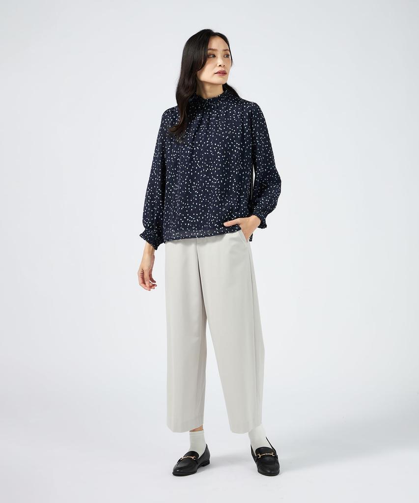 AC by Alpha Cubic Dot Size Medium Women's Lamé T-Shirt, 351603, Navy,