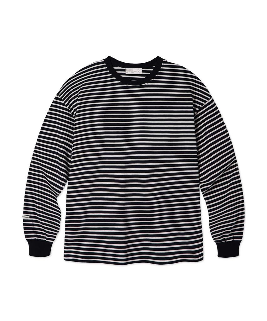 BAKKEN [Men] Cotton Color Block Stripe Long Sleeve T-Shirt Bk4343 (3 Colors)